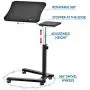 Tatkraft Joy Portable Laptop Desk with Mouse Pad, Rolling Computer Stand with Adjustable Height, Sturdy and Ergonomic, Black Tatkraft Joy Portable Laptop Desk with Mouse Pad, Rolling Computer Stand with Adjustable Height, Sturdy and Ergonomic, Black