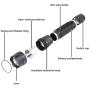 Feyachi FL11-MB Tactical Flashlight 1200 Lumen Matte Black LED Weapon Light with Picatinny Mount, Rechargeable Batteries and Pressure Switch Included