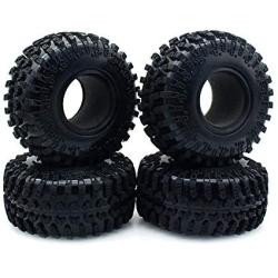 INJORA RC Tires 2.2inch RC Rubber Tyre Set 4pcs for 1/10 RC Crawler Axial SCX10 AX10 Wraith D90