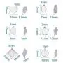 PandaHall Elite 120 Pcs 304 Stainless Steel Flat Round Oval Heart Star Flower Rhombus Blank Stamping Tag Pendants Charms 6 Styles for Jewelry Making PandaHall Elite 120 Pcs 304 Stainless Steel Flat Round Oval Heart Star Flower Rhombus Blank Stamping Tag Pendants Charms 6 Styles for Jewelry Making