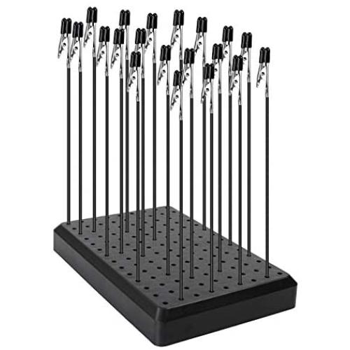 GJJC09B 1PC Painting Stand Base and 20PCS Alligator Clip Stick Set Modeling Tools for Airbrush Hobby Model Parts New