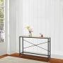 Bonnlo Entry Way Console Table Sturdy Metal Frame Sofa Table with Scratch-Resistant & Water-Resistant Wooden Top