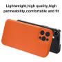 Phone Case Cover and Mag-Safe Leather Wallet Card Holder Magnetic (Orange, for iPhone 12 PRO)