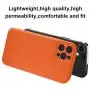 Phone Case Cover and Mag-Safe Leather Wallet Card Holder Magnetic (Orange, for iPhone 12 PRO)