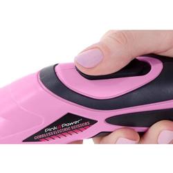 Pink Power Electric Fabric Scissors Box Cutter for Crafts, Sewing, Cardboard, Scrapbooking - Cordless Shears Cutting Tool