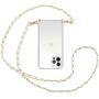 Crossbody Case for iPhone 12 Pro Max 6.7'',iPhone 12 Pro Max Phone Case,YESPURE Clear TPU Soft iPhone 12 Pro Max Case Holder with Neck Cord Lanyard Strap-Clear - Black + White Metal Leather Rope