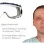 Uvex Stealth Safety Goggles with Clear Uvextreme Anti-Fog Lens, Gray Body & Fabric Headband (S3960CI)