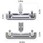 Sikawai W10712395 Dishwasher Rack Adjuster Metal Kit for Kenmore Whirlpool Dishwashers Replaces W10250159 W10350375 AP5957560 W10712395VP