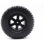 LAFEINA 4PCS 100mm 1.9 Inch Rubber Tires with Metal Beadlock Wheel Rim for 1:10 RC Crawler Axial SCX10 Tamiya CC01 D90 D110 RC Car Parts