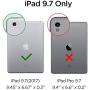 Spigen Tough Armor TECH with Custom-Fit Tempered Glass Designed for iPad 9.7 Case iPad 5th/6th Generation Case (2017/2018) - Gunmetal