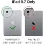 Spigen Tough Armor TECH with Custom-Fit Tempered Glass Designed for iPad 9.7 Case iPad 5th/6th Generation Case (2017/2018) - Gunmetal