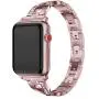 Yolovie Stainless Steel Band Compatible for Apple Watch Bands 40mm 38mm Women Rhinestone Bling Wristband Metal Bracelet Sport Strap with Removal Links for iWatch Series 5 4 3 2 1 - Pink