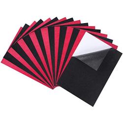 Perzodo 16 Pack Red and Black Adhesive Back Felt Sheets Self Adhesive Back Felt Sheets, 8.3 by 11.8'' (A4 Size), Adhesive Craft Felt Fabric Sheets Back Sheet for DIY Art Projects