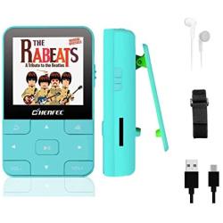 Mp3 Player with Bluetooth 5.0 32GB HiFi Lossless Sound Music Player with Fm Radio,E-Book,Voice Recorder,protable mp3 Music Player with Clip,mp3 Palyer for Sports, Green