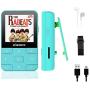 Mp3 Player with Bluetooth 5.0 32GB HiFi Lossless Sound Music Player with Fm Radio,E-Book,Voice Recorder,protable mp3 Music Player with Clip,mp3 Palyer for Sports, Green