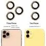 ETESTAR iPhone 11 Pro Max Camera Lens Protector, Metal Lens Cover Glass Ring Film Coverage Dust Proof Anti-Scratch Case Friendly for iPhone 11 6.1 / 11 Pro 5.8/ 11 Pro Max 6.5'' [Set of 3] - Gold