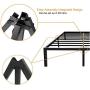 Heavy Duty Queen Platform Bed Frame,NOAH MEGATRON Slatted Bed Base 14 Inch Mattress Foundation Bed Frame,12 Inch Under-Bed Storage,No Box Spring Needed (Queen)