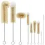 MASTERTOP 9 Pack Bottle Brush - Long Water Bottle and Straw Cleaner Brush, BPA Free, Natural Bottle Cleaner Brush for Straws, Baby Bottle, Pipes, Glass, Narrow Neck Bottles, Teapot MASTERTOP 9 Pack Bottle Brush - Long Water Bottle and Straw Cleaner Brush, BPA Free, Natural Bottle Cleaner Brush for Straws, Baby Bottle, Pipes, Glass, Narrow Neck Bottles, Teapot