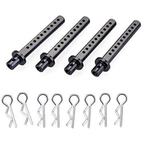 ACHICOO Car Body Shell Cover Pillar Metal with R Pins for 1/10 RC Crawler Car Axial Scx10 ll 90046 Upgrade Parts Black ACHICOO Car Body Shell Cover Pillar Metal with R Pins for 1/10 RC Crawler Car Axial Scx10 ll 90046 Upgrade Parts Black