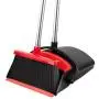Broom and Dustpan Set - Strongest NO MORE TEARS 80% Heavier Duty - Upright Standing Dust Pan with Extendable Broomstick for Easy Sweeping - Easy Assembly Great Use for Home Kitchen Room Office Lobby Broom and Dustpan Set - Strongest NO MORE TEARS 80% Heavier Duty - Upright Standing Dust Pan with Extendable Broomstick for Easy Sweeping - Easy Assembly Great Use for Home Kitchen Room Office Lobby