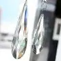 Clear Glass Crystal Water Drop Prism Pendant Rainbow Suncatcher Decor DIY Hanging Drop Chandelier Parts Beads 2Pcs