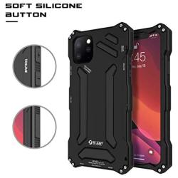 Bpowe iPhone 11 Case,Gundam Aluminum Metal Premium Protection Hard Shockproof Military Bumper Heavy Duty Sturdy Protective Cover Case for iPhone 11 (Black, iPhone 11 6.1'')