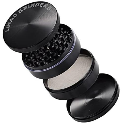 LIHAO 4 Part 3'' Spice Herb Grinder - Black