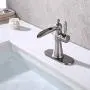Mejor Solid Brass Single-Handle Waterfull Bathroom faucet,Lavatory faucet with 4 inches deck plate,CUPC water lines and Metal pop-up drain with overflow (Brushed Nickel) Mejor Solid Brass Single-Handle Waterfull Bathroom faucet,Lavatory faucet with 4 inches deck plate,CUPC water lines and Metal pop-up drain with overflow (Brushed Nickel)