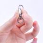 BronaGrand Pack of 50 D Swivel Trigger Clips Hooks Metal Key Ring Lobster Clasps