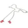 Pasamer 1:10 Scale Metal Alloy Chain & Tow Shackles for RC Crawler SCX-10 D90 Truck Accessory