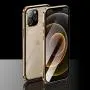 CeeDoo iPhone 12 Pro Case Clear Tempered Glass Magnetic Cover 360 Degree Protective with Camera and Screen Protector, (6.1''- Gold)