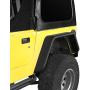 Hooke Road Wrangler TJ 4.3'' Wide Rear Steel Fender Flares Tubular Flat Wheel Cover Guards Compatible with Jeep Wrangler TJ 1997 1998 1999 2000 2001 2002 2003 2004 2005 2006 (2 PCS Rear)