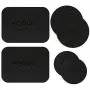VOLPORT Mount Metal Plate, 6 Pack Metallic Plates with Adhesive Replacement for Car Magnetic Phone Mount Cradle-Less Holder Magnet Mount Phone Case Disc Sticker -2 Rectangle & 4 Round Black iPhone 12