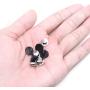 60 Pieces Pin Backs, AFUNTA 30 Pcs Metal & 30 Pcs Rubber Pin Backs Locking Pin, Replacement Pin Backs Keepers - Silver & Black