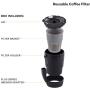Cofe Reusable Coffee Filter compatible with Keurig My K-Cup 1.0&2.0 all Keurig home Coffee makers (black, 2pcs/pack)