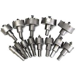 Rocaris 13Pcs 16mm-53mm Stainless Steel Carbide Tip TCT Metal Drill Bit Hole Saw Set