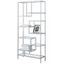 Monarch Bookcase, 72'', Silver/Clear Glass