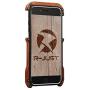 Bpowe for iPhone 7 Plus Wood Metal Frame Case, Drop Protection Ultra Thin Aluminum Metal Cover Protective Case Shockproof Dropproof Bumper Frame for Apple iPhone 7 Plus 5.5'' (Black)