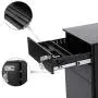 Bonnlo Mobile File Cabinet with Lock, 3 Smooth Gliding Drawers and Wheels for Home Office, Fully Assembled Except Casters, Black Bonnlo Mobile File Cabinet with Lock, 3 Smooth Gliding Drawers and Wheels for Home Office, Fully Assembled Except Casters, Black