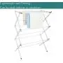 STORAGE MANIAC XL Foldable Clothes Drying Rack, 3-Tier 41 Inch Height, Laundry Rack with Rustproof Coating, White STORAGE MANIAC XL Foldable Clothes Drying Rack, 3-Tier 41 Inch Height, Laundry Rack with Rustproof Coating, White