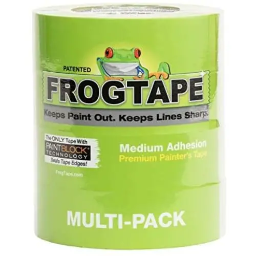 FROGTAPE 240660 Multi-Surface Painters Tape with PAINTBLOCK, Medium Adhesion, 1.41 Inches x 60 Yards, Green, 4 Rolls FROGTAPE 240660 Multi-Surface Painters Tape with PAINTBLOCK, Medium Adhesion, 1.41 Inches x 60 Yards, Green, 4 Rolls