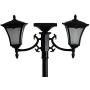 Sun-Ray 312014 Vittoria 2-Head Solar LED Lamp Post & Planter, Batteries Included, 7, Black