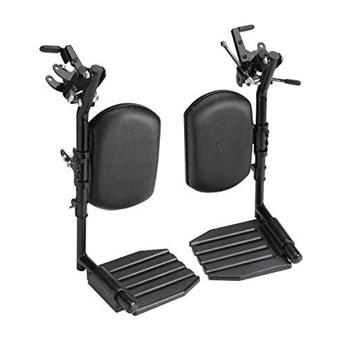 Invacare Wheelchair Elevating Legrests, Composite Footplates, Padded Calf Pads, 1 Pair, T94HCP,Black
