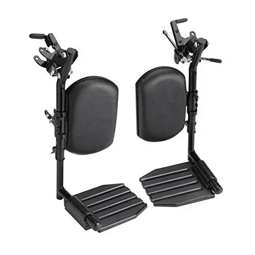 Invacare Wheelchair Elevating Legrests, Composite Footplates, Padded Calf Pads, 1 Pair, T94HCP,Black