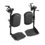 Invacare Wheelchair Elevating Legrests, Composite Footplates, Padded Calf Pads, 1 Pair, T94HCP,Black