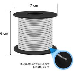 Aluminum Craft Wire 8 Gauge 12 Gauge 18 Gauge, Luxiv 1mm 2mm 3mm Silver Aluminum Wire for Crafting Wire Soft DIY Metal Craft Art Wire (Silver, 8gauge(3mm))