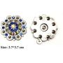 Berry Conchos with Screws Metal Flower Rhinestone Conchos 12 Pieces