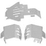 5 Pcs RC Car Chassis Armor, Quality Metal Chassis Armor Anti-Slip Plate for Traxxas TRX-4 82056-4 RC Accessory Parts