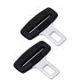 Belt Clip Certified Universal Auto Metal Belt Buckle for Cars Most (Width 7/8 inch Metal Tongue) Black 2- pack