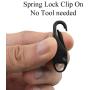 Yadaland Metal Solid Zipper Pull Tab Tag Handle Fixer 0.1inch(2.5mm) Small Clasp Diameter Fit in Hole for Winter Jacket Boot Jean Suitcase Luggage Coat Spring Lock Clip On No Tool Needed Black 2Pack